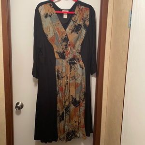 Black and multi color dress